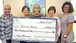 HELPING HANDS - A $4,000 check was presented to Helping Hands to assist in its ministry. The funds were raised through the First Methodist Church’s pumpkin patch. Courtesy photo