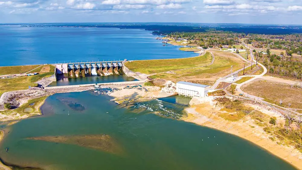 The R.C. Thomas Hydroelectric Project was brought online in early 2021 after eight years of planning, designing and building. The project generates enough clean energy to serve approximately 12,000 households in East Texas and has the potential to offset approximately 64,000 tons of carbon dioxide emissions from fossil fuel power-generating plants each year. Courtesy photo