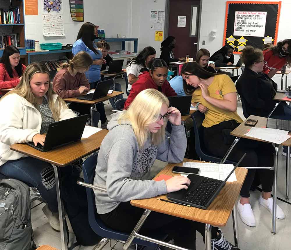 Coldspring-Oakhurst High School students got a jumpstart on the college application process at the Apply Texas Workshop held in partnership with Angelina College held on Friday, Sept. 10.  (Kathryn Pedigo Photo)