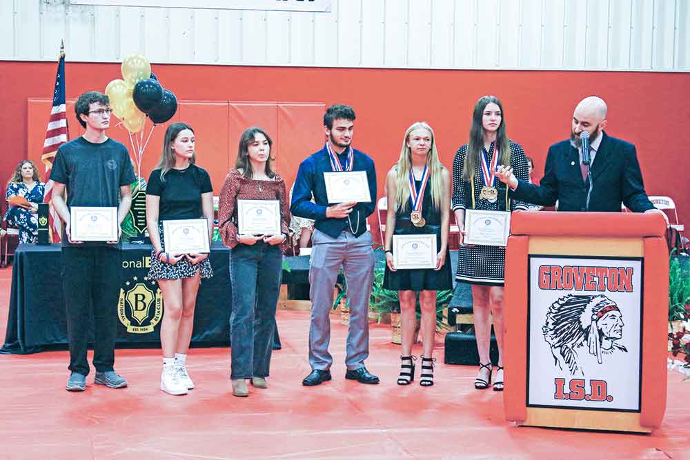 The Literary Criticism team were honored at the annual ceremony at Groveton High School. Photo by Tony Farkas