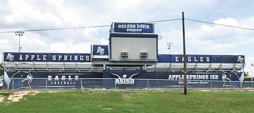 The Apple Springs ISD renovated its Nelson Davis Stadium and press box recently. New sidewalks and ADA-compliant ramps were installed at Nelson Davis Stadium.  Courtesy photo