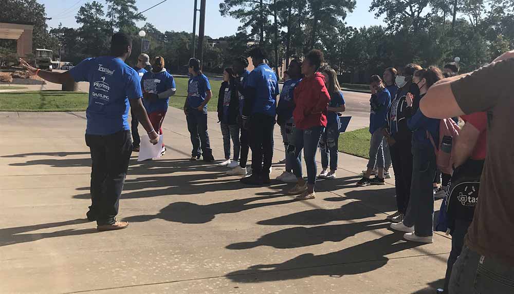 Angelina College student ambassadors led COHS seniors on a walking tour of the college facilities as part of their Rowdy Week field trip on Wednesday, Oct. 6. 
