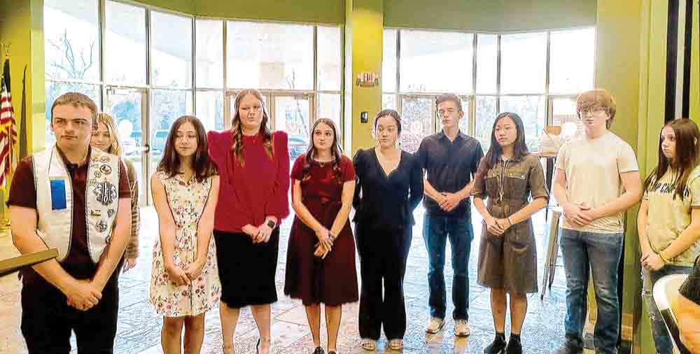 The Polk County Leo Club, a service club that is a Junior Lions Club, recently held its charter night and festivities. Many students were unable to attend due to school activities. Some of the charter members are: (l-r) Brady Smith, Peyton Smith, Lili Nelaj, Jaden Pike, Brooklyn Goins, Vanessa Hernandez, Ryan Worthington, Aileen Nguyen, Mark Shank and Addison Shank. Courtesy photo