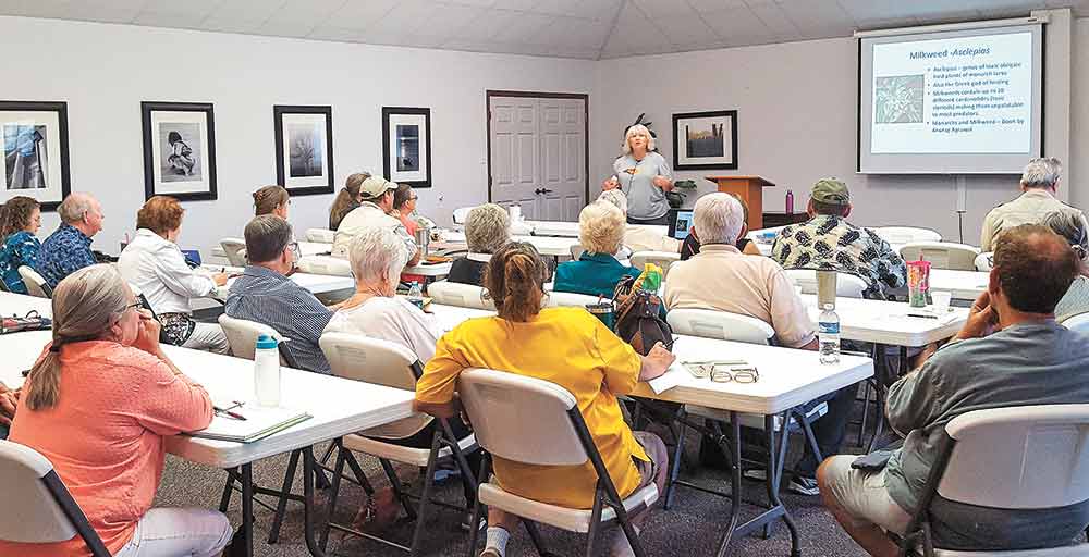 Piney Wood Lakes Master Naturalists gather for an advanced training presentation on milkweed to entice monarch butterflies. Courtesy photo
