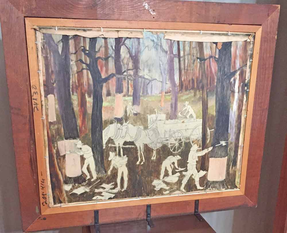 Rear view of the Clyde Gray painting on display at the Gray House Museum. CHRIS EDWARDS | TCB
