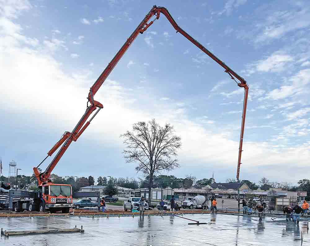 Timberline Construction poured concrete for the foundation of the county’s Innovation Center. Photo courtesy of Mark Wood