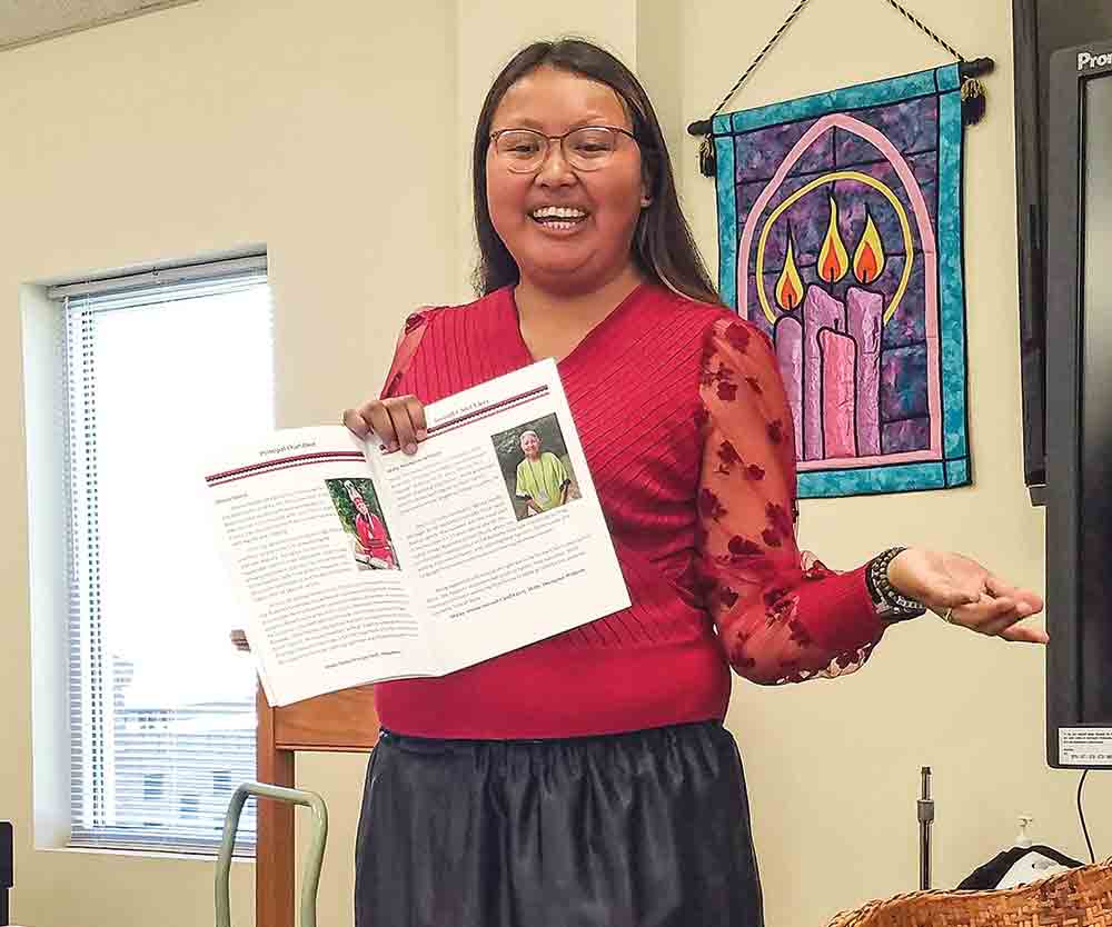 Debrina Sylestine Dirden recently spoke at the AAUW about the history of the tribe and what it means for a tribe to be federally recognized. Photo by Emily Banks Wooten