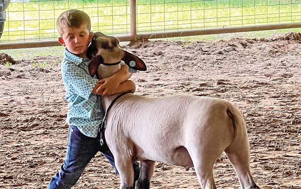A boy and his animal. See more fair photos on page 3A. COURTESY PHOTO