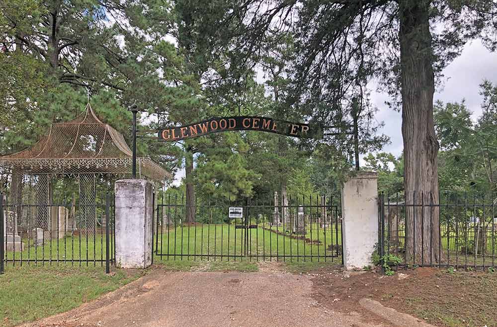 The entrance to Glenwood Cemetery, the oldest in Crockett. (JAN WHITE | HCC)