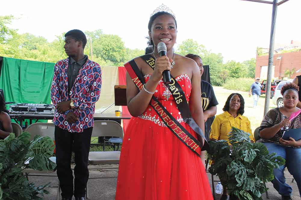 Tania Davis, 14, a Greater St. Paul Missionary Baptist Church attendee and Crockett High School ninth grader, was named 2021 Miss Juneteenth Queen June 12 at a Juneteenth pageant in Crockett - ALTON PORTER | HCC