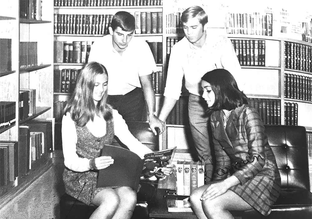 This photo taken from the 1970 “Echo” (Kirby High School annual) shows the class officers. Pictured are: (back row, left-to-right) – Class reporter Phil McClure; President Ron Borel;