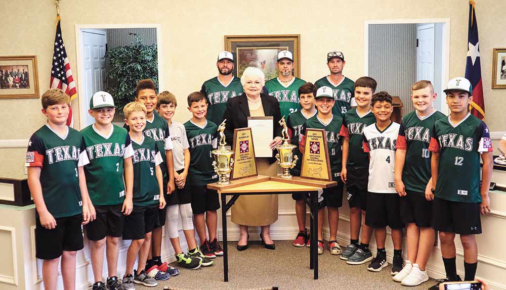 The Livingston 10U team finished the season as runners up in the Dixie League World Series in Laurel, Miss. in August and was recognized by the Livingston City Council during its regular meeting Tuesday. Photo by Emily Banks Wooten