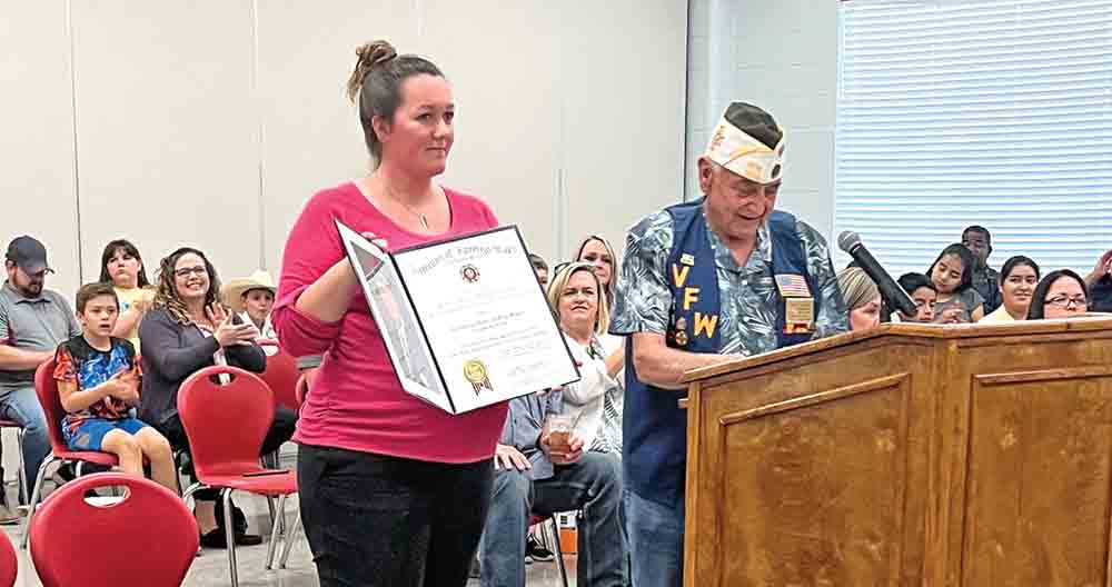 Coldspring-Oakhurst High School was recognized by the national VFW. Courtesy photo