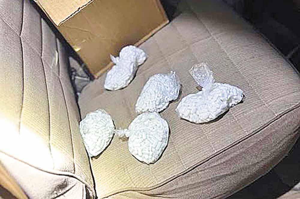Over 500 fentanyl pills were discovered during the vehicle search. COURTESY PHOTO