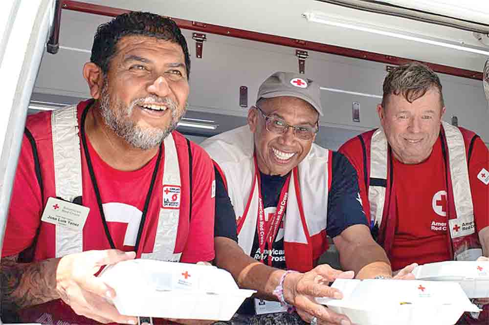 Volunteers make up the majority of the workforce of the Red Cross, helping people after disasters. Courtesy photo