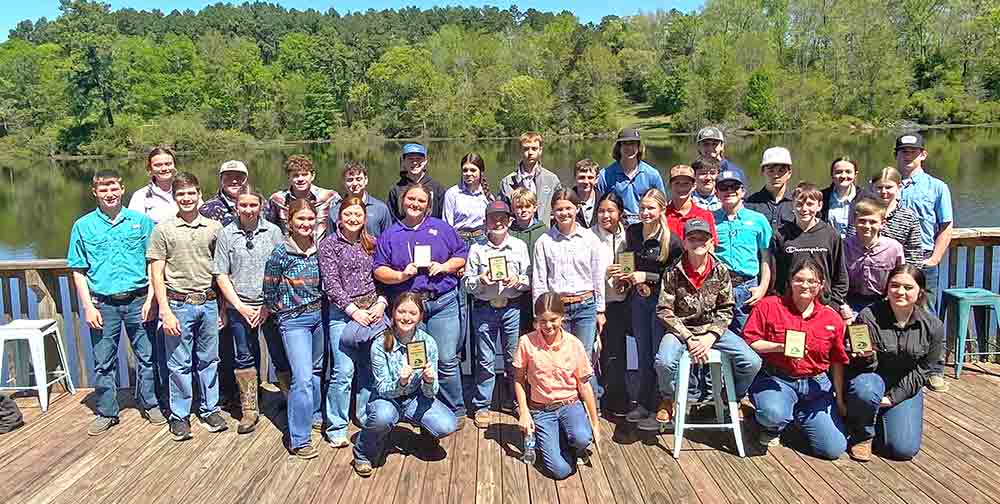 The Groveton FFA forestry and land judging teams competed recently at Davy Crocket National Forest, and will move to state competition on April 18. Courtesy photo