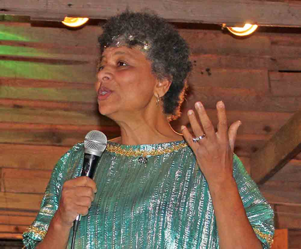 Angela Davis, a world-renowned storyteller, known as “The Yarnspinner” was one of the performers at the annual “Ghosts and Legends of Texas Past” at Heritage Village last Saturday. Davis’s storytelling drew largely from the myths and lore of her native Louisana, but also from her own life and love of jazz music as she shared empowering tales to the audience.  MOLLIE LASALLE | TCB