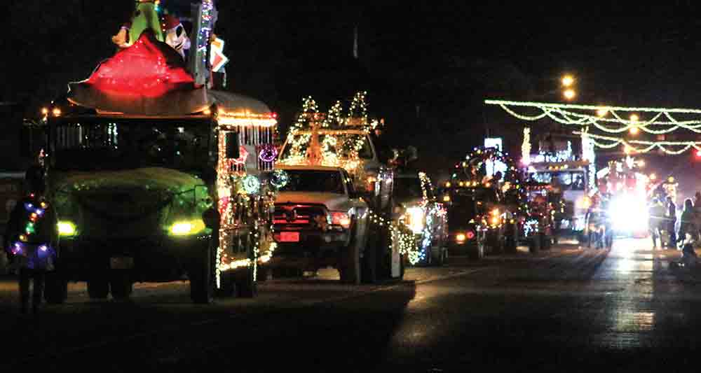 Vehicles sported bright lights at the annual Christmas parade. PHOTOS BY TONY FARKAS