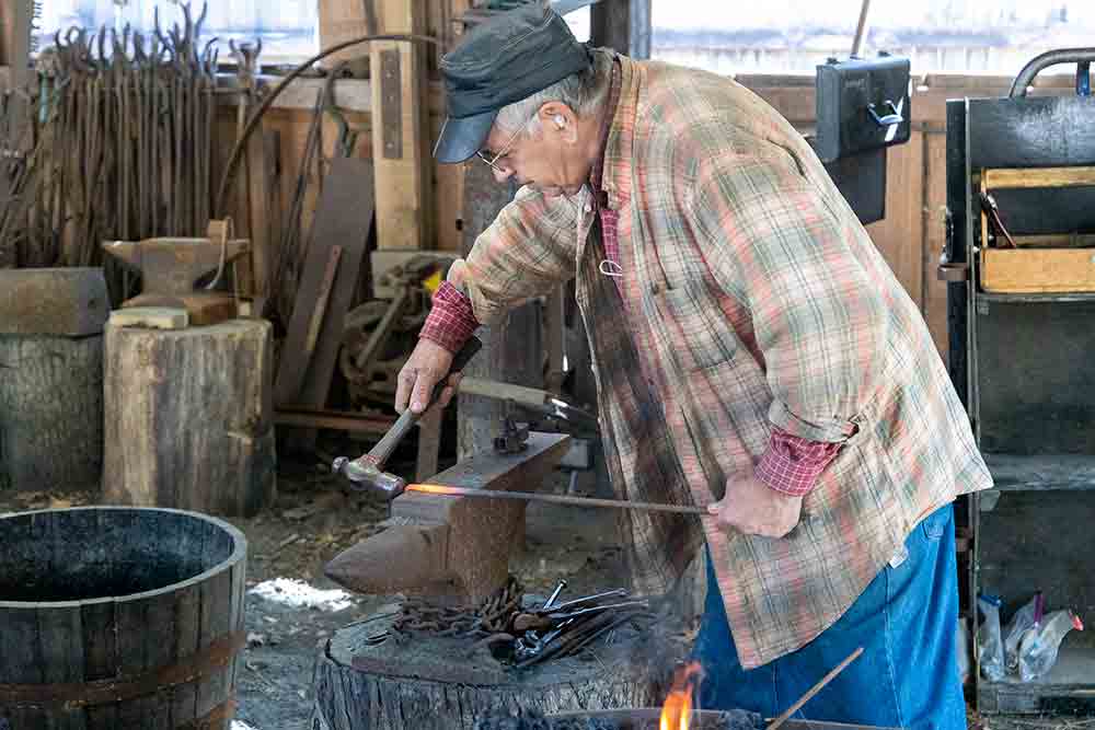 Demonstrators will be on hand for Festival of the Arts. Some common sights include blacksmithing as well as spinning and weaving demonstrations. The Sassy Scrappers Quilt Guild will have quilts on display in the Fiber Arts Building during the weekend. BOOSTER FILE PHOTOS BY JIM POWERS