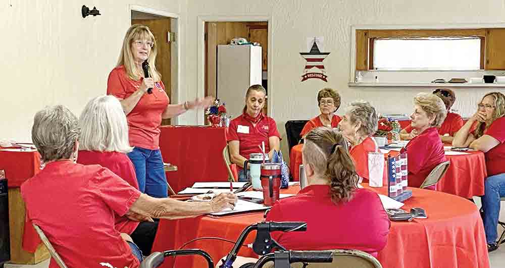 Janis Holt, State Republican executive committeewoman, talks to the Republican Women of Trinity County. Courtesy photo