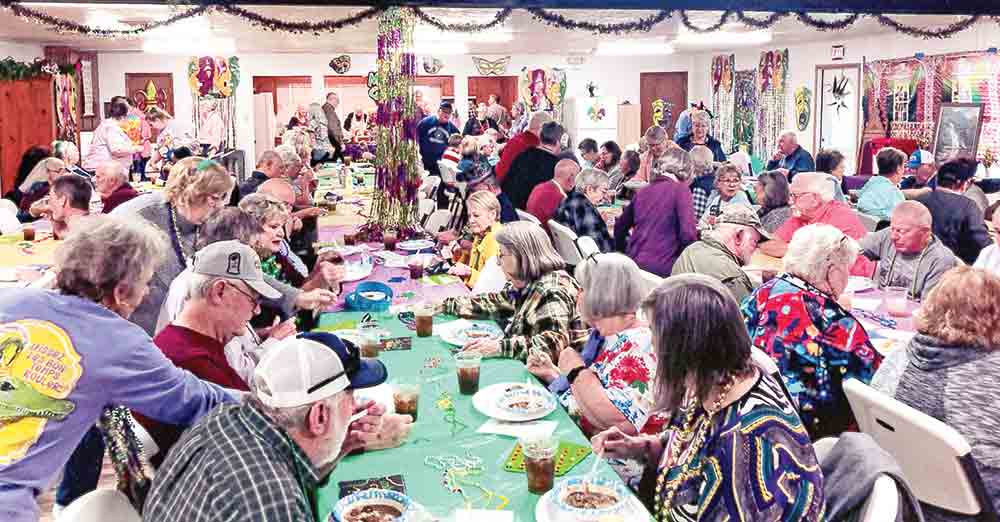 A big crowd turned out for the annual Fat Tuesday gumbo/bingo scholarship fundraiser recently. Held at the First United Methodist Church of Onalaska, approximately $8,400 was raised for scholarships for seniors graduating from Onalaska Junior/Senior High School. Courtesy photo