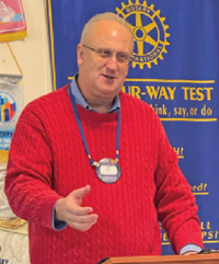 Rotary Club of Woodville President Lee Mann addresses the club at its last meeting of 2023.  MOLLIE LASALLE | TCB