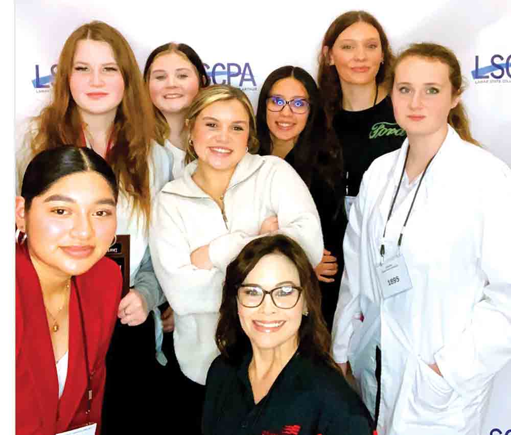 Groveton High School cosmetology students will be heading to Corpus Christi to compete at the state level. Courtesy photo