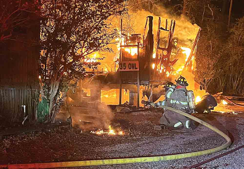 Two mobile homes were destroyed by fire on Wednesday. Courtesy photo