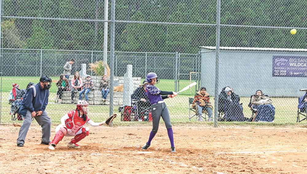 Lauryn Hoffman singles and drives in a run with this swing.
